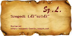 Szegedi László névjegykártya